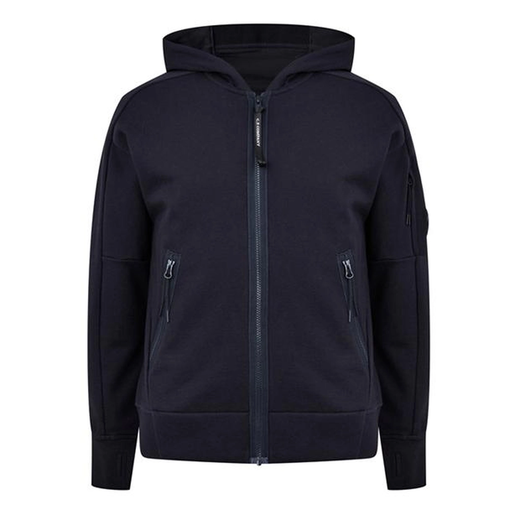 CP Company Goggle Lens Hoodie - Blue